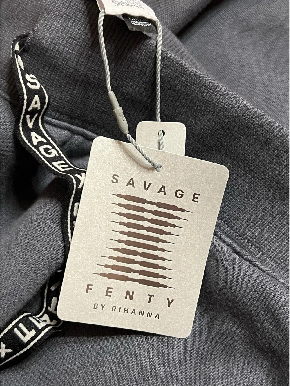 Savage x Fenty By Rihanna Holograph Logo Jogger Sweatpants Men's Size 2XL Gray